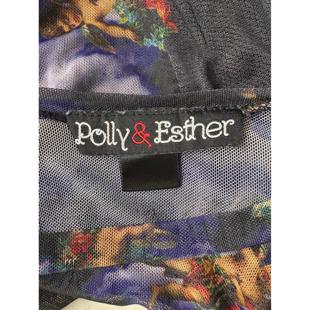 Polly & Esther Sheer Mesh Top Cherub Angel Cloud Dark Romantic Y2K Whimsigoth - Picture 8 of 8